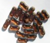 20 4x16mm Two Hole Spacer - Matte Smoke Topaz